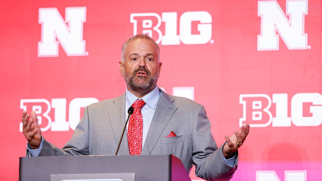 Jul 30, 2026; Chicago, IL, USA; Nebraska Football head coach Matt Rhule speaks during Big Ten Media Days at Hilton Chicago. Mandatory Credit: Kamil Krzaczynski-Imagn Images