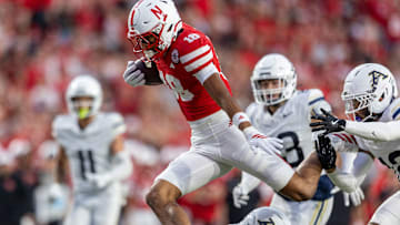 Wide receiver Quinn Clark was one of several players to score for the first time as Huskers. 