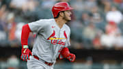Jun 19, 2025; Chicago, Illinois, USA; St. Louis Cardinals third baseman Nolan Arenado (28) rounds the bases after hitting a solo home run against the Chicago White Sox during the third inning of game two of a doubleheader at Rate Field. Mandatory Credit: Kamil Krzaczynski-Imagn Images