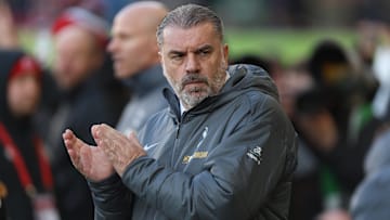 London England, February 2nd 2025: Tottenham Hotspur manager Ange Postecoglou during the Premier League match between Brentford and Tottenham Hotspur at the Gtech Community Stadium in London, England (Alexander Canillas SPP) PUBLICATIONxNOTxINxBRAxMEX Copyright: xAlexanderxCanillas SPPx spp-en-AlCa-9U2A1635