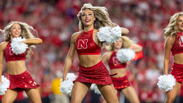 The Scarlets perform during the third quarter of the Nebraska-Northern Iowa game.