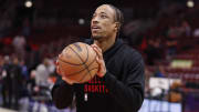 Mar 25, 2024; Chicago, Illinois, USA; Chicago Bulls forward DeMar DeRozan warms up before a basketball game against the Washington Wizards at United Center. Mandatory Credit: Kamil Krzaczynski-USA TODAY Sports