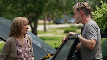 ACCUSED: L-R: Felicity Huffman and William H. Macy in the "Lorraine's Story" season premiere episode of ACCUSED airing Tuesday, Oct 8 (8:00-9:00 PM ET/PT) on FOX. © 2024 Fox Media LLC. CR: Steve Wilkie/FOX.