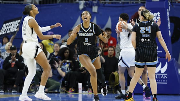 Chicago Sky forward Angel Reese vs. Las Vegas Aces at Wintrust Arena