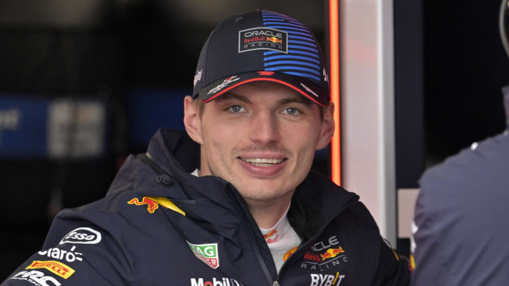 Jun 7, 2024; Montreal, Quebec, CAN; Red Bull Racing driver Max Verstappen (NED) in the pit lane during the practice session at Circuit Gilles Villeneuve. Mandatory Credit: Eric Bolte-USA TODAY Sports