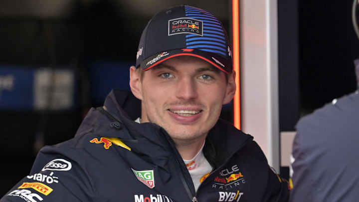 Jun 7, 2024; Montreal, Quebec, CAN; Red Bull Racing driver Max Verstappen (NED) in the pit lane during the practice session at Circuit Gilles Villeneuve. Mandatory Credit: Eric Bolte-Imagn Images