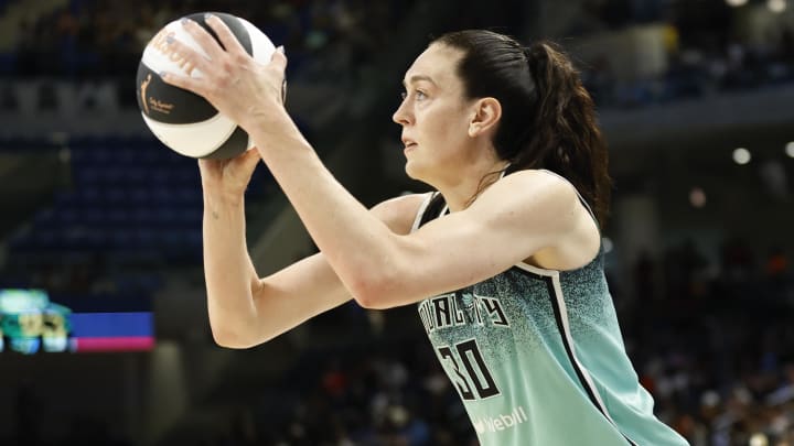 Liberty forward Breanna Stewart shoots during a game against the Chicago Sky on June 4.