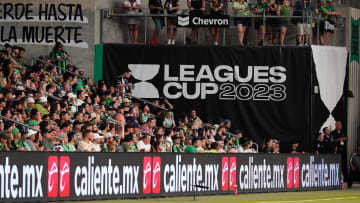 Jul 29, 2023; Austin, TX, USA; View of Caliente MX LED boards during the Leagues Cup match between