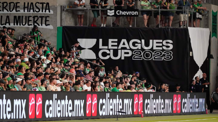 Jul 29, 2023; Austin, TX, USA; View of Caliente MX LED boards during the Leagues Cup match between