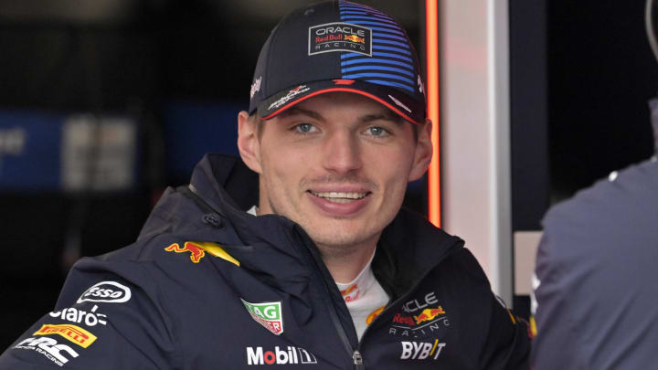 Jun 7, 2024; Montreal, Quebec, CAN; Red Bull Racing driver Max Verstappen (NED) in the pit lane during the practice session at Circuit Gilles Villeneuve. Mandatory Credit: Eric Bolte-USA TODAY Sports