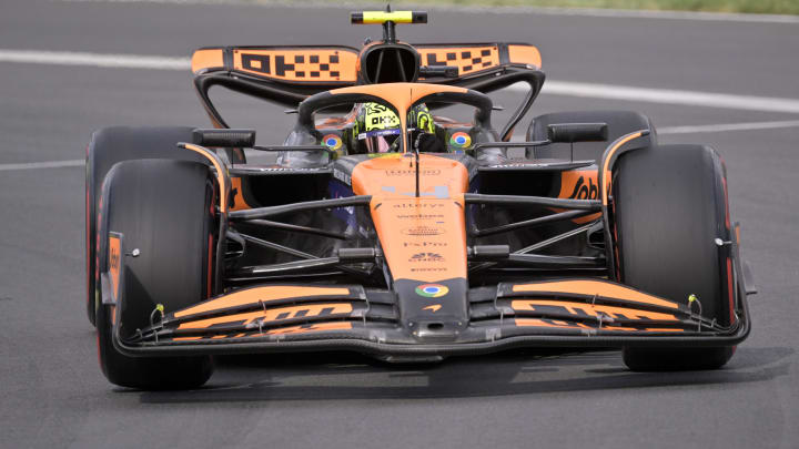 Jun 8, 2024; Montreal, Quebec, CAN; McLaren driver Lando Norris (GBR) races during qualifying at Circuit Gilles Villeneuve. Mandatory Credit: Eric Bolte-USA TODAY Sports