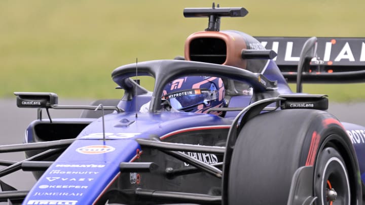 Jun 7, 2024; Montreal, Quebec, CAN; Williams driver Alexander Albon (THA) races during the practice session at Circuit Gilles Villeneuve. Mandatory Credit: Eric Bolte-USA TODAY Sports