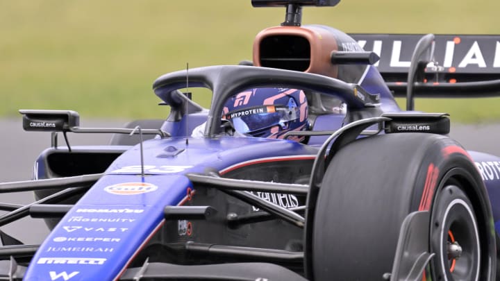 Jun 7, 2024; Montreal, Quebec, CAN; Williams driver Alexander Albon (THA) races during the practice session at Circuit Gilles Villeneuve. Mandatory Credit: Eric Bolte-USA TODAY Sports