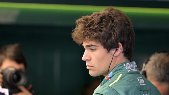 Jun 7, 2024; Montreal, Quebec, CAN; Aston Martin driver driver Lance Stroll (CAN) in the pit lane during the practice session at Circuit Gilles Villeneuve. Mandatory Credit: Eric Bolte-USA TODAY Sports