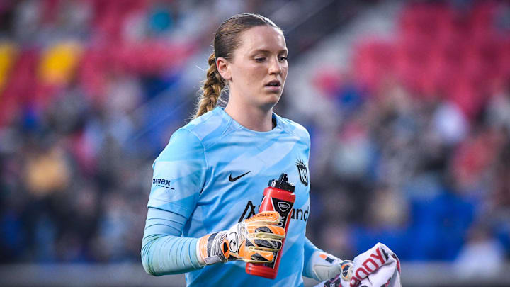 Utah Royals goalkeeper Mandy McGlynn in action. Utah Royals goalkeeper Mandy McGlynn in action.