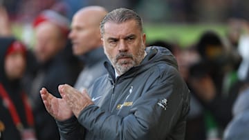 London England, February 2nd 2025: Tottenham Hotspur manager Ange Postecoglou during the Premier League match between Brentford and Tottenham Hotspur at the Gtech Community Stadium in London, England (Alexander Canillas SPP) PUBLICATIONxNOTxINxBRAxMEX Copyright: xAlexanderxCanillas SPPx spp-en-AlCa-9U2A1635