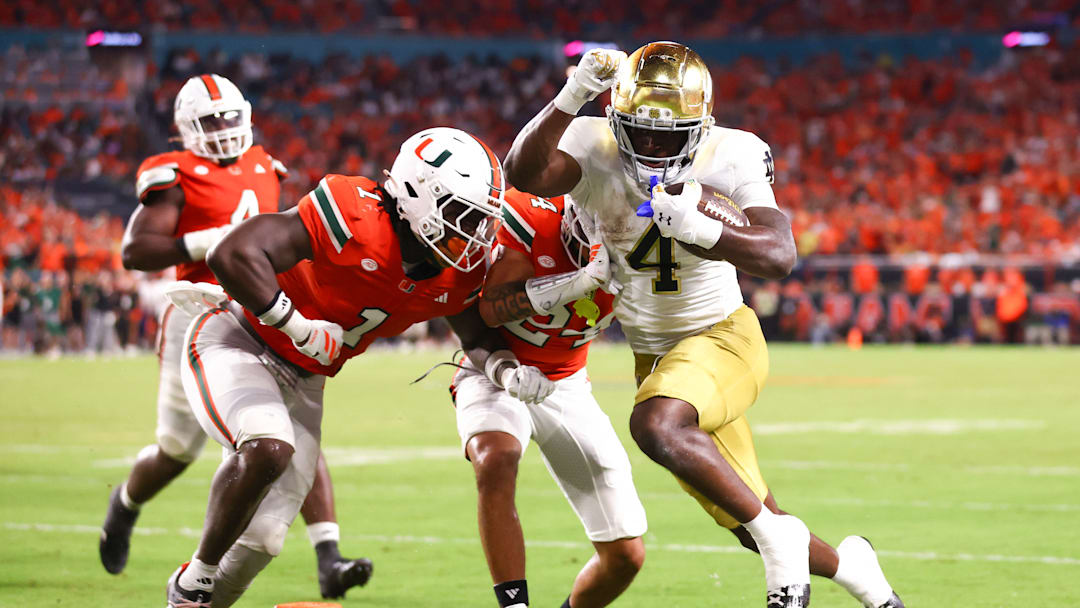 Jeremiyah Love, Notre Dame Fighting Irish, Miami Hurricanes