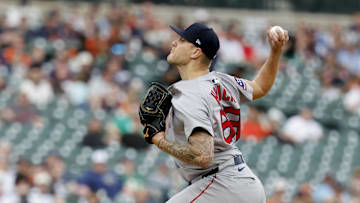 Boston Red Sox pitcher Tanner Houck (89) pitches first inning against the Detroit Tigers at Comerica Park on May 12.