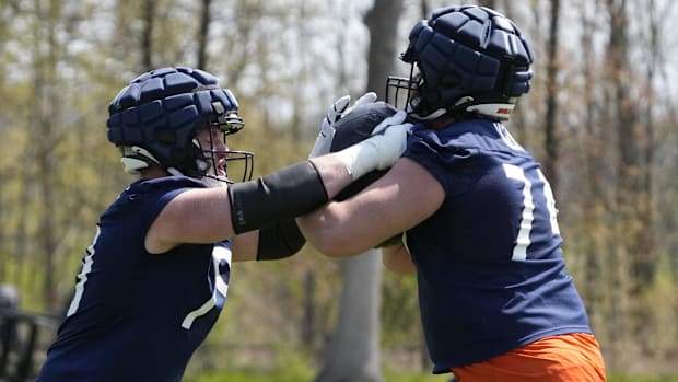 Chicago Bears offensive lineman (75) Ozzy Trapilo Chicago Bears offensive lineman (75) Ozzy Trapilo