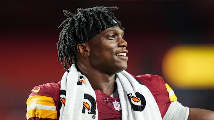 Washington Commanders running back Jacory Croskey-Merritt