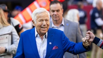 Dec 15, 2024; Glendale, Arizona, USA; New England Patriots owner Robert Kraft prior to the game against the Arizona Cardinals at State Farm Stadium.