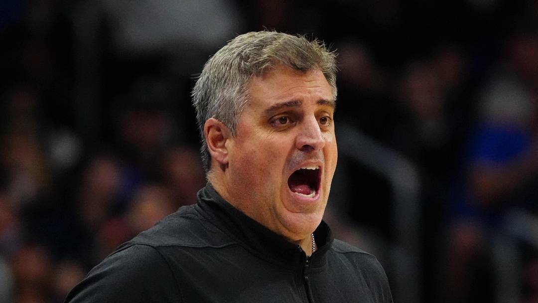 Minnesota Timberwolves assistant coach Micah Nori reacts in the second half.