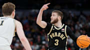 Purdue guard Braden Smith (3) calls out a play during the Boilermakers' Big Ten Tournament quarterfinal game last Friday.