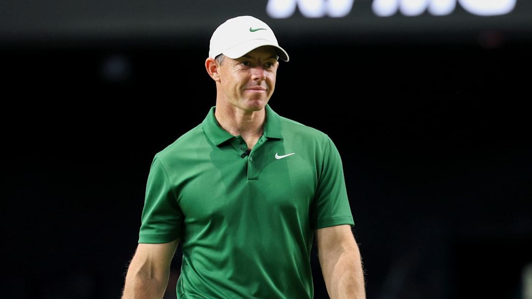 Rory McIlroy during a TGL match between Boston Common and Los Angeles Golf Club