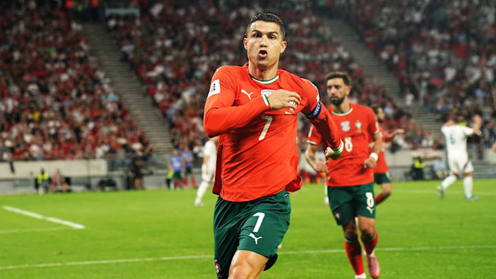 Cristiano Ronaldo foi às redes no confronto mais recente entre Portugal e Hungria 
