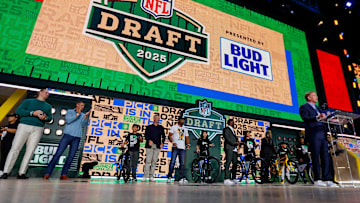 NFL Commissioner Roger Goodell and Green Bay Packers alumni welcome fans to the 2025 NFL Draft at Lambeau Field