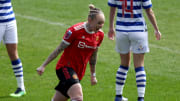 Leah Galton scored twice in the first half for Man Utd