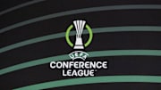 A view of the official logo UEFA Europa Conference League...
