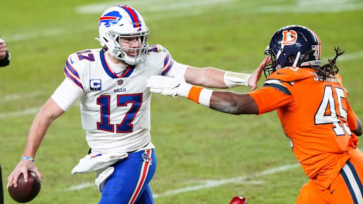 Josh Allen and the Bills are big favorites against the Broncos in the Wild-Card Round of the NFL Playoffs. Josh Allen and the Bills are big favorites against the Broncos in the Wild-Card Round of the NFL Playoffs.