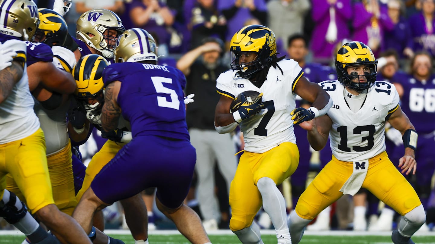 PFF grades: Michigan high/low player grades, snap counts to know after loss to Washington