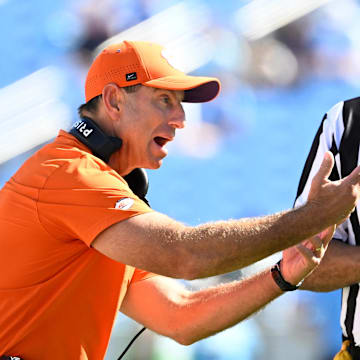 Head coach Dabo Swinney and the Clemson Tigers move to 2-3 on the season after picking up their first ACC win. 