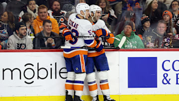 New York Islanders forward Kyle Palmieri scored to ice the win for the New York Islanders on Thursday night.