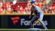 Sep 21, 2019; Cincinnati, OH, USA; New York Mets first baseman Pete Alonso (20) against the Cincinnati Reds at Great American Ball Park. Mandatory Credit: Aaron Doster-Imagn Images