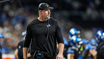 Detroit Lions head coach Dan Campbell watches a play against Minnesota Vikings during the second half at Ford Field in Detroit on Sunday, Jan. 5, 2025.