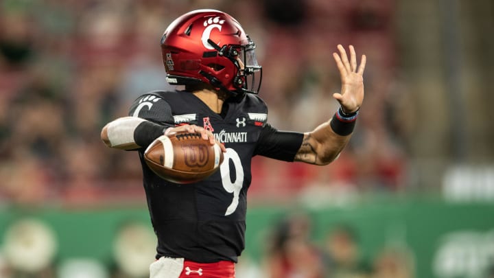 The Cincinnati Bearcats will try to demolish a feisty SMU team in Week 12 college football action.