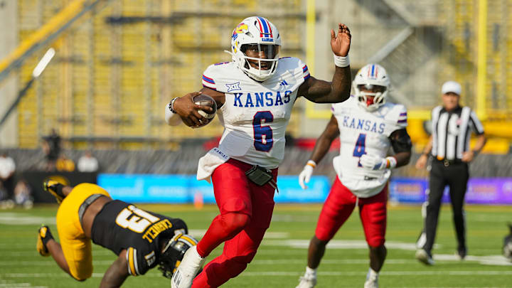  USA; Kansas Jayhawks quarterback Jalon Daniels 