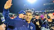 Dec 1, 2023; Lynchburg, VA, USA; Liberty Flames head coach Jamey Chadwell celebrates with the fans after the game against the New Mexico State Aggies at Williams Stadium. Mandatory Credit: Brian Bishop-Imagn Images