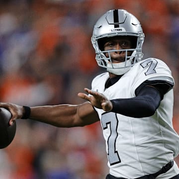 Las Vegas Raiders quarterback Geno Smith has led his team to a 2-7 start this season.