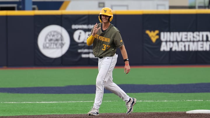 West Virginia outfielder Benjamin Lumsden West Virginia outfielder Benjamin Lumsden
