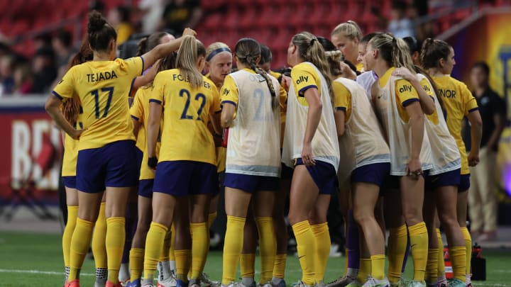 Jul 27, 2024; Sandy, UT, USA; Utah Royals FC before in the second half against Portland Thorns FC  at America First Field. Mandatory Credit: Rob Gray-USA TODAY Sports