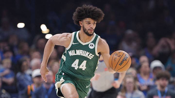 Feb 12, 2026; Oklahoma City, Oklahoma, USA; Milwaukee Bucks guard Andre Jackson Jr. (44) Mandatory Credit: Alonzo Adams-Imagn Images