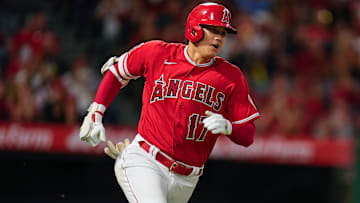 Sep 25, 2021; Anaheim, California, USA; Los Angeles Angels designated hitter Shohei Ohtani (17)
