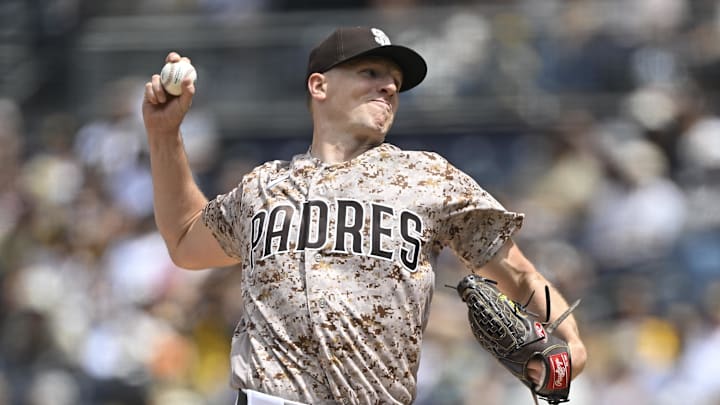 Nick Pivetta (27) delivers during the first inning against the Colorado Rockies at Petco Park. 