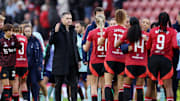 Manchester United manager Marc Skinner after the draw against Arsenal