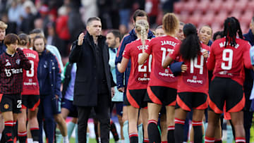 Manchester United manager Marc Skinner after the draw against Arsenal