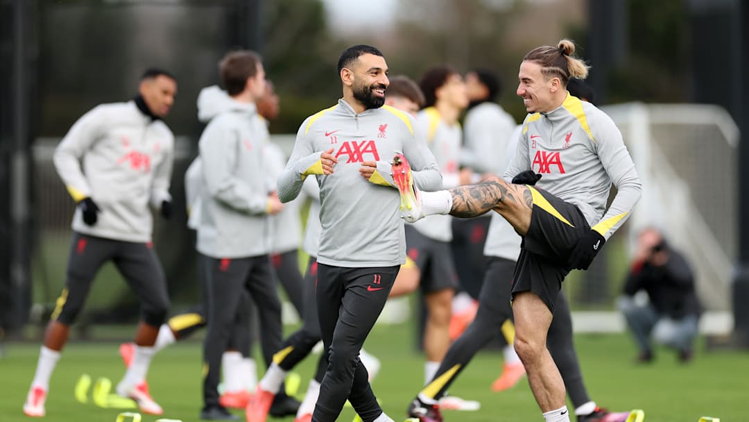 Liverpool FC Training Session And Press Conference - UEFA Champions League 2024/25 League Phase MD8